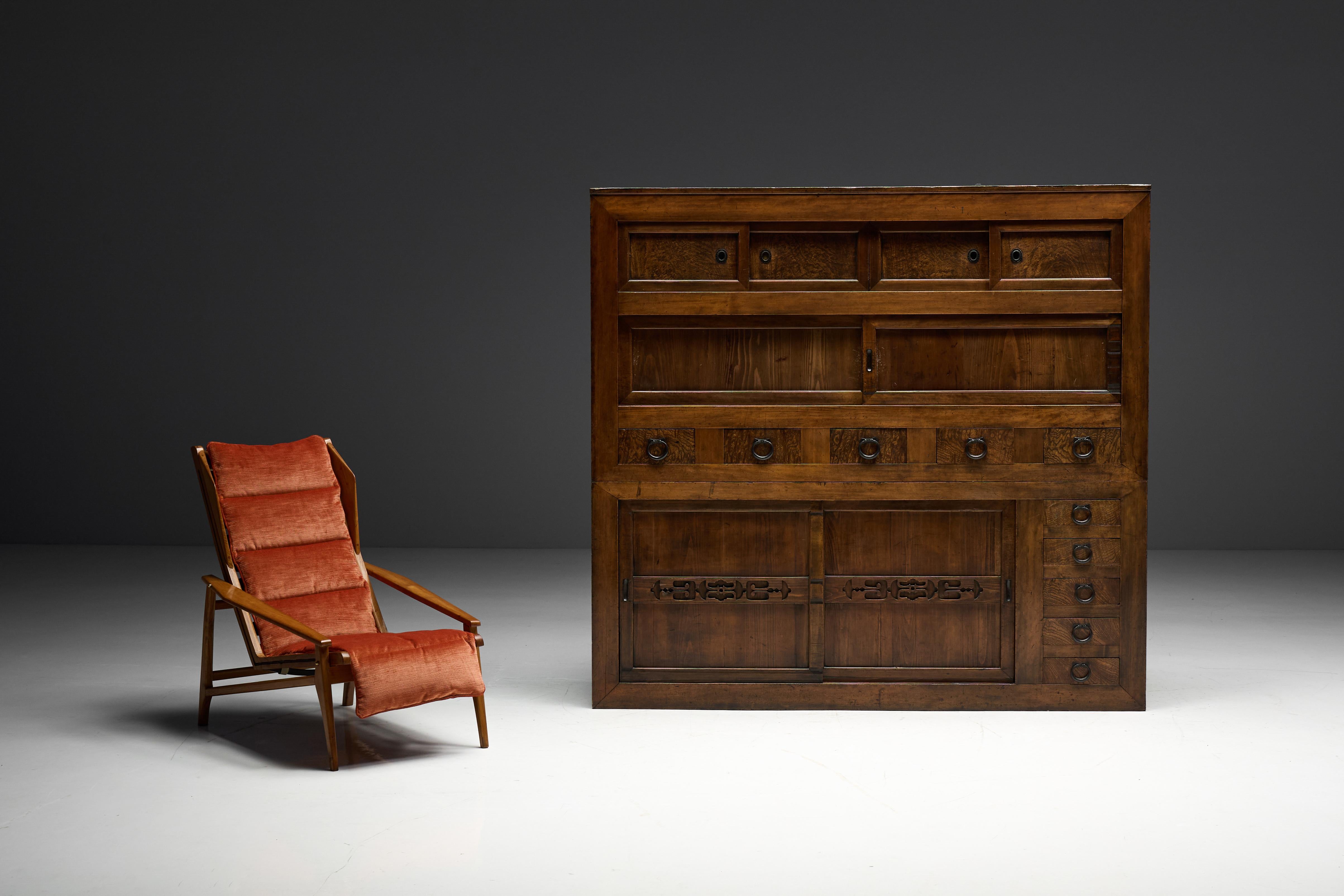 Gabinete Japonés Mizuya Tansu, Japón, Siglo XIX en venta 6