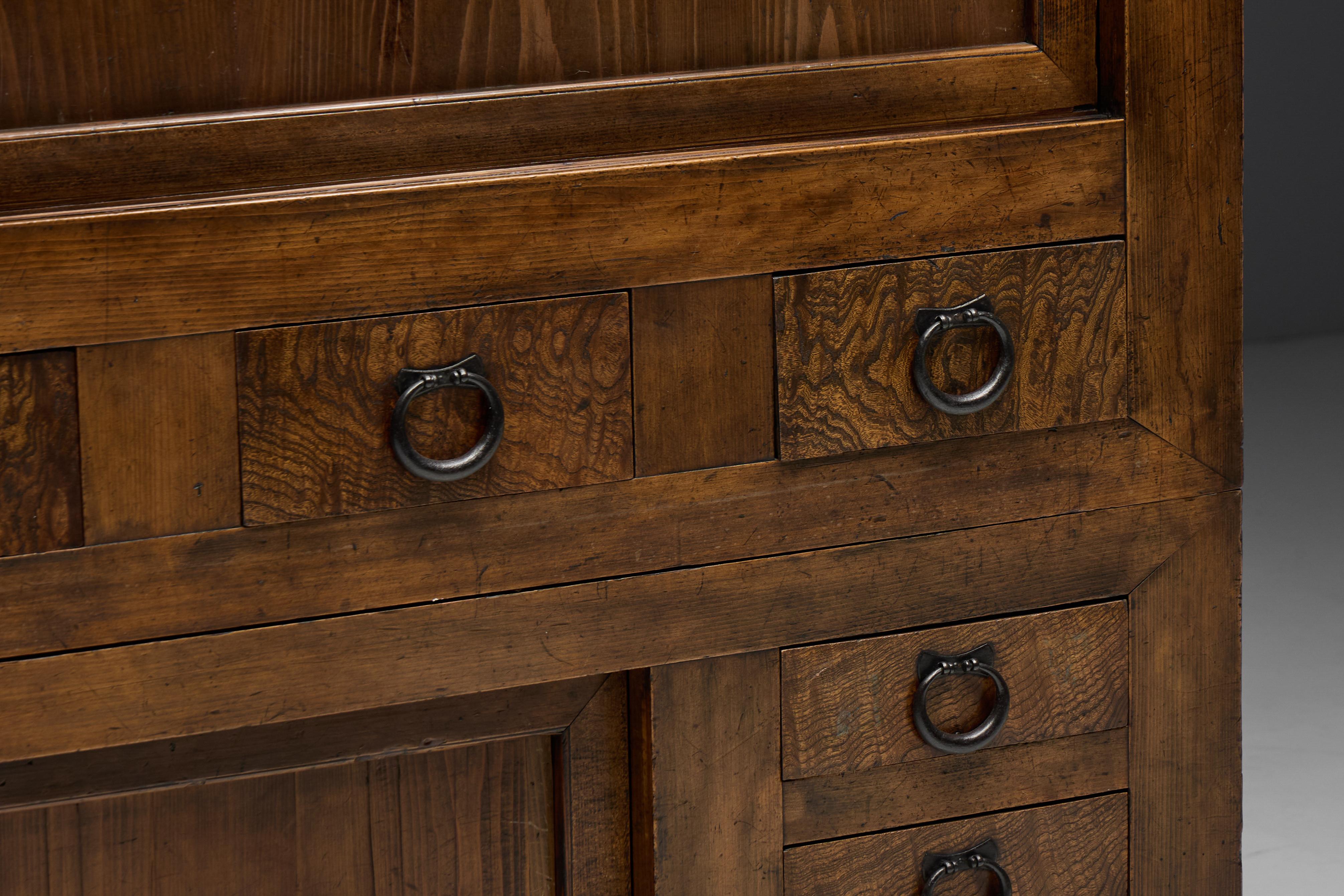 Gabinete Japonés Mizuya Tansu, Japón, Siglo XIX en venta 3