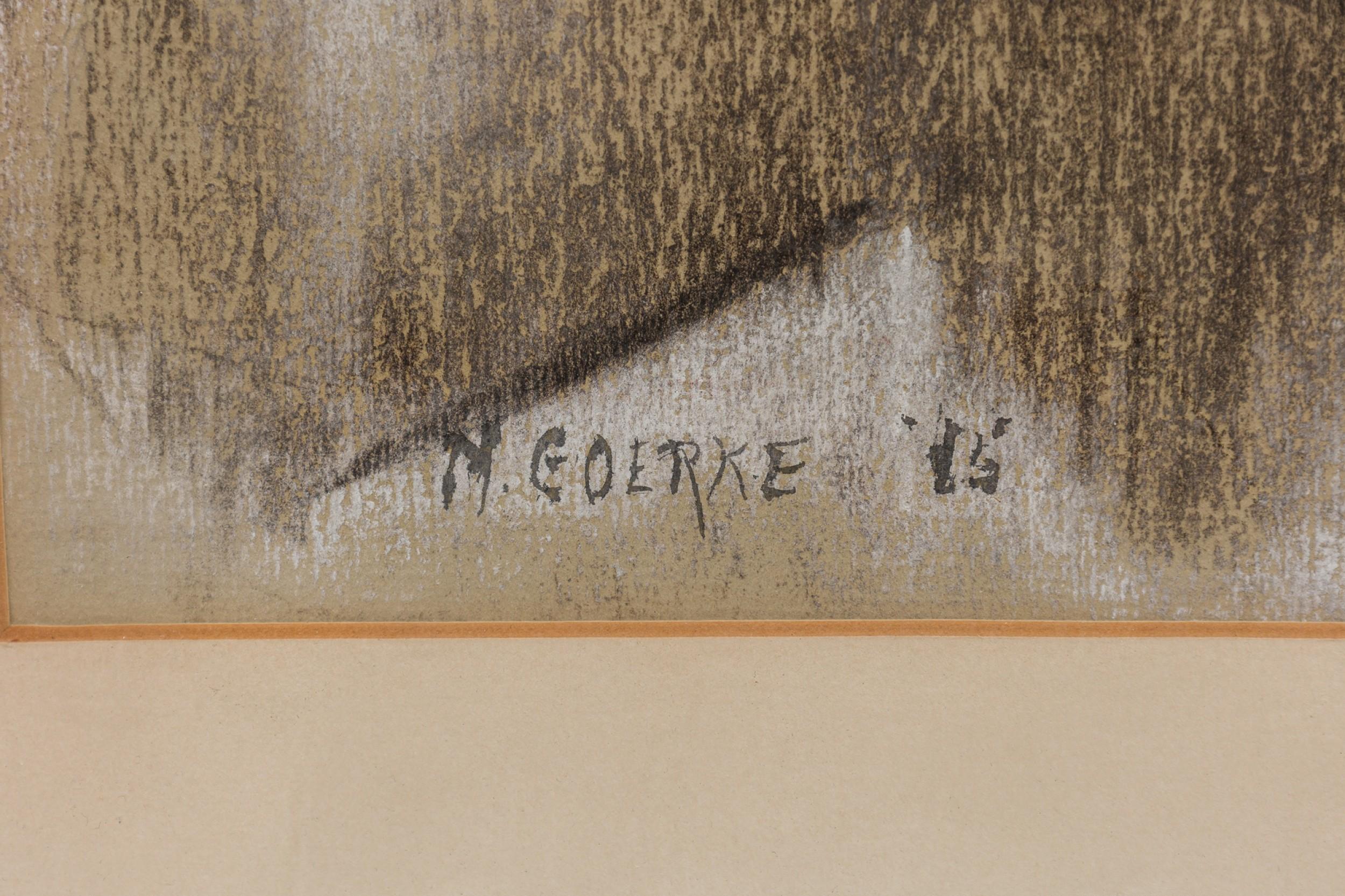 M&M. Goerke Contemporary American Abstract Women in Mourning Charcoal and Pastel (Femmes en deuil au fusain et au pastel) Bon état - En vente à Queens, NY