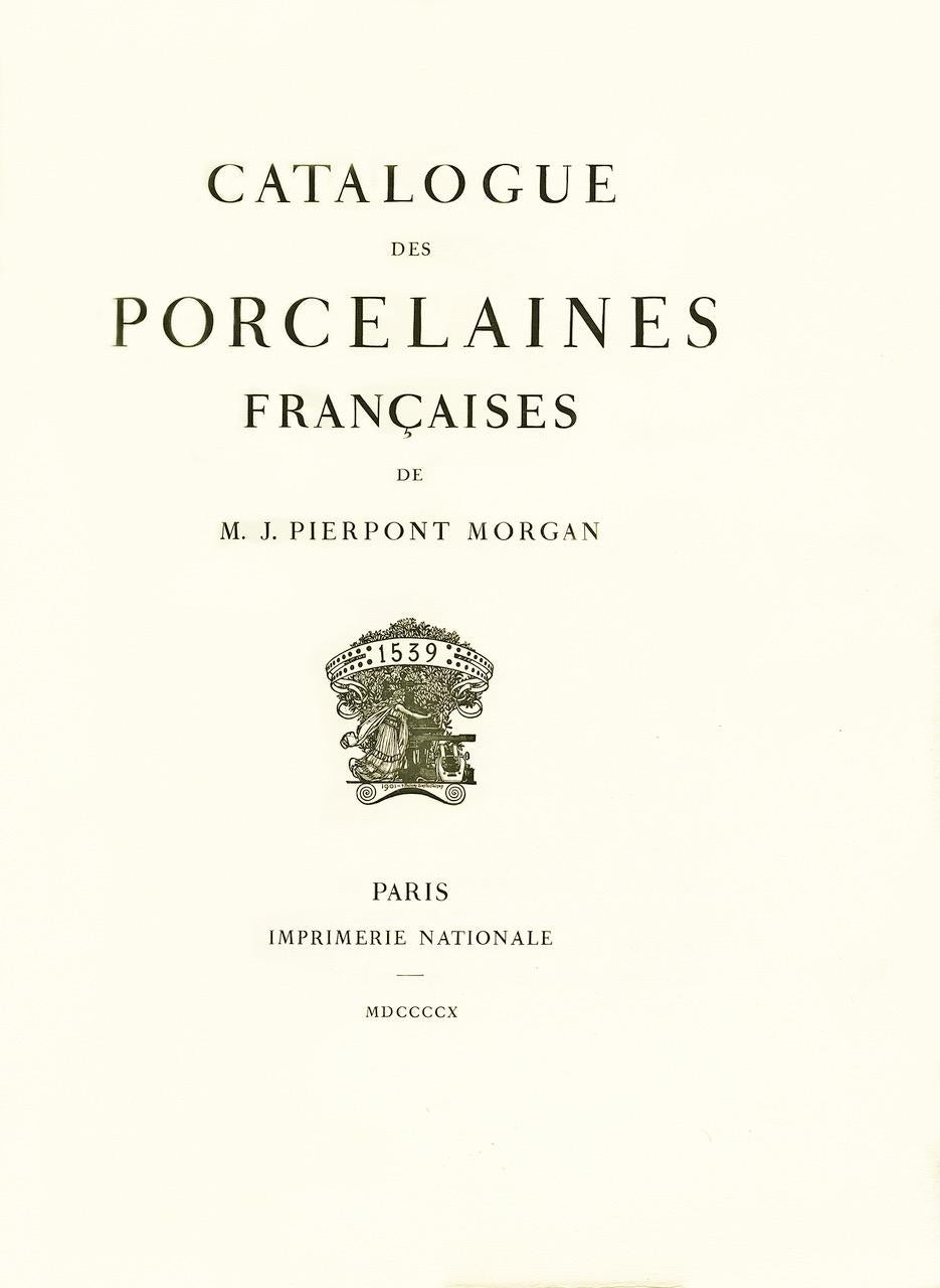M&M. Pierpont MORGAN  Collection de porcelaines FRANÇAISES - édition limitée personnelle Bon état - En vente à Middletown, NY
