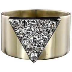 M+J Savitt 14 Karat Two-Tone Gold Diamond Ring
