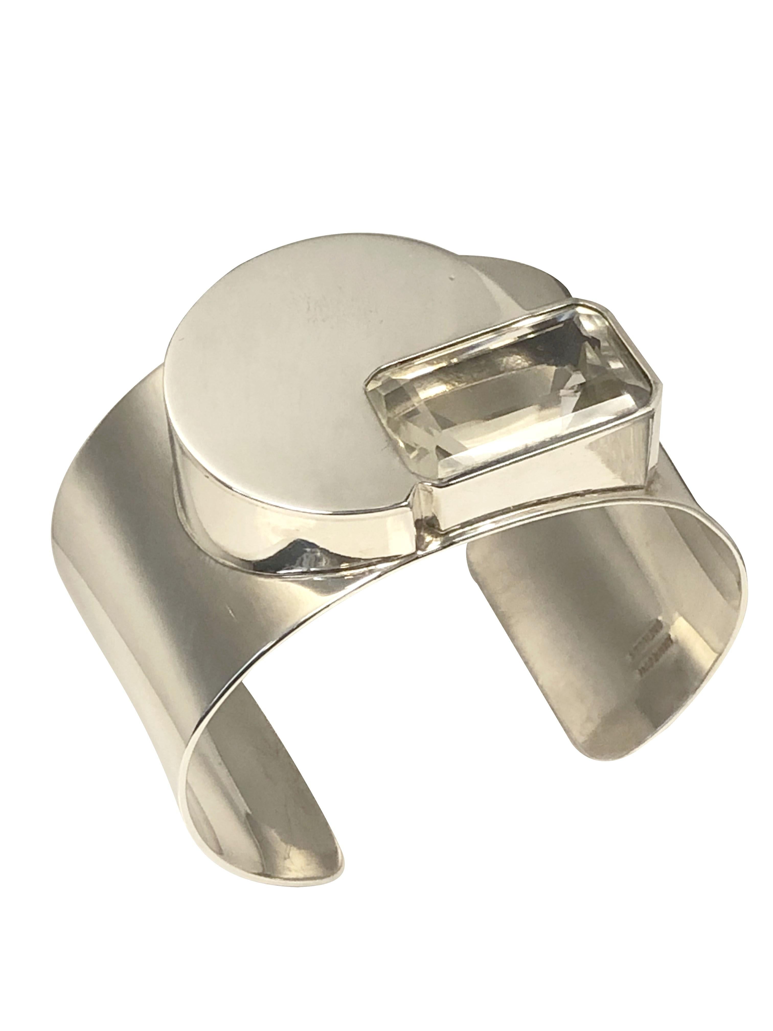 Modernista M&M Savitt - Bracciale grande in sterline e citrino del Mid Century Modern in vendita
