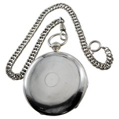 M.J Tobias Oversized Silver Key Wind Pocket Watch circa 1840's