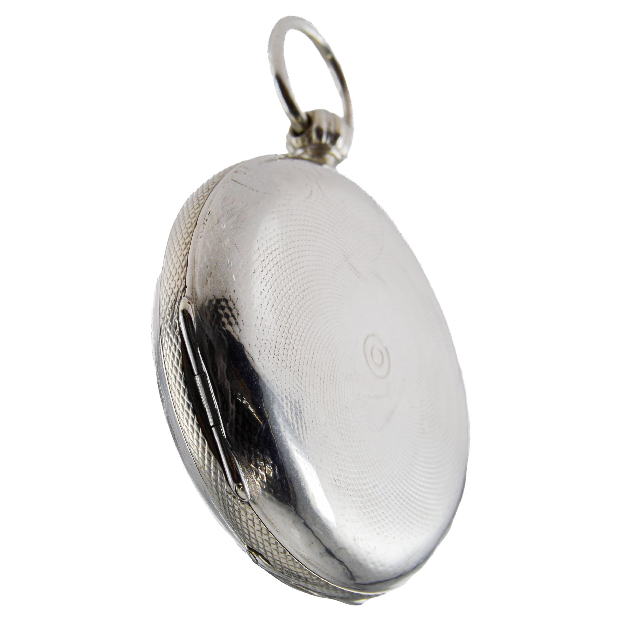 M.J Tobias Oversized Silver Key Wind Pocket Watch circa 1840's For Sale 1