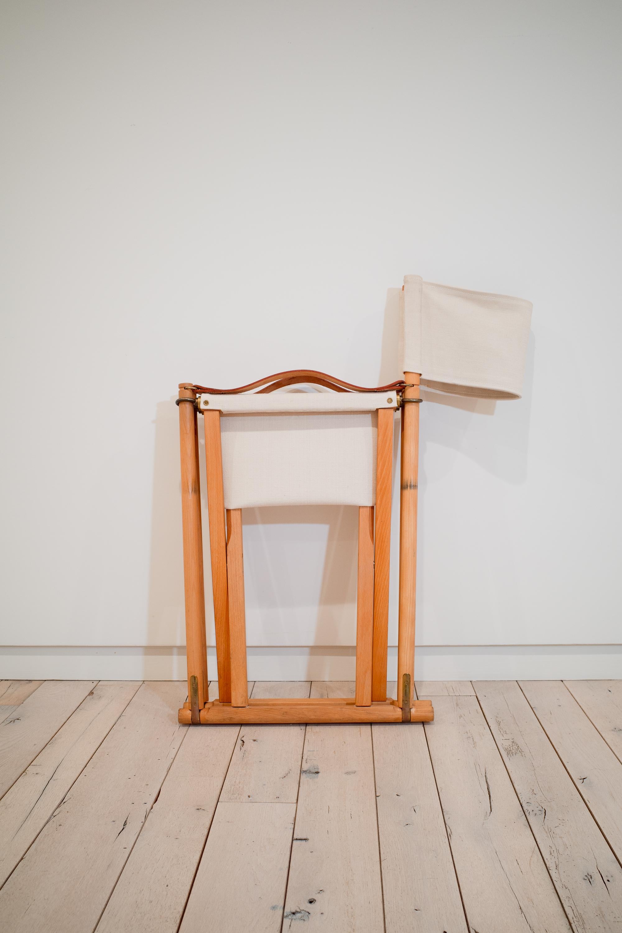 Mk-16 Folding Safari Chairs by Mogens Koch (Denmark) For Sale 3