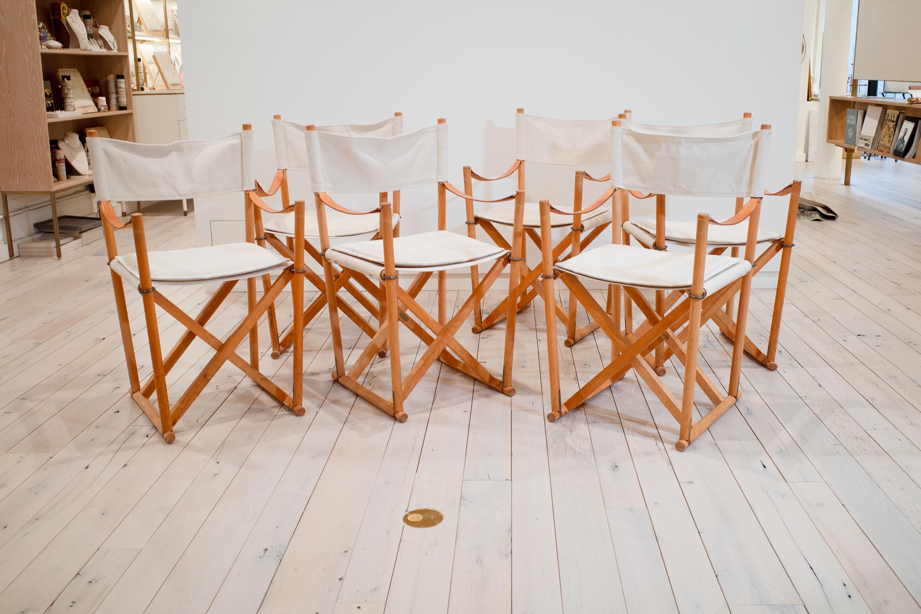 Mk-16 Folding Safari Chairs by Mogens Koch (Denmark) For Sale 4