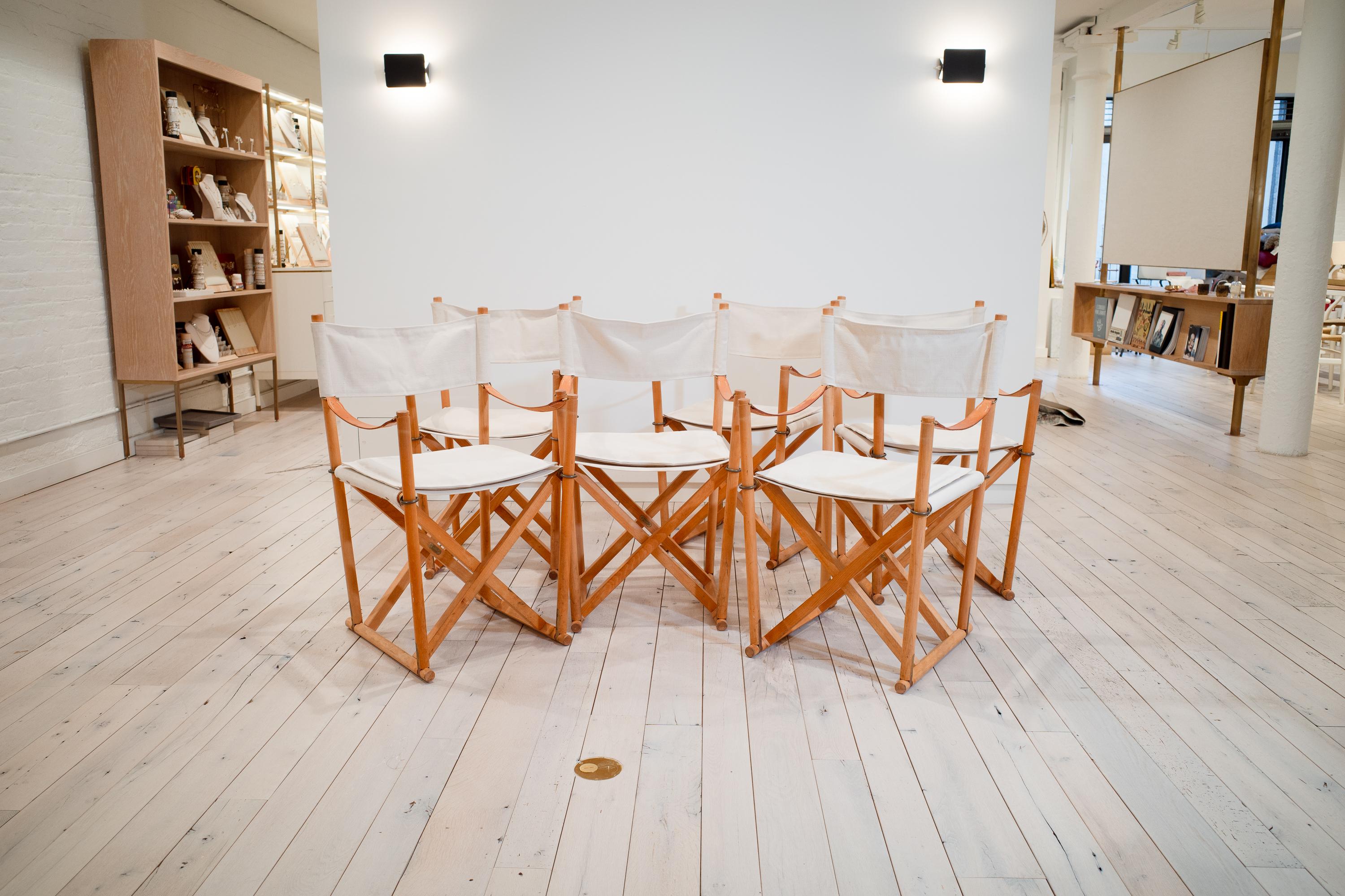 Mk-16 Folding Safari Chairs by Mogens Koch (Denmark) For Sale 5