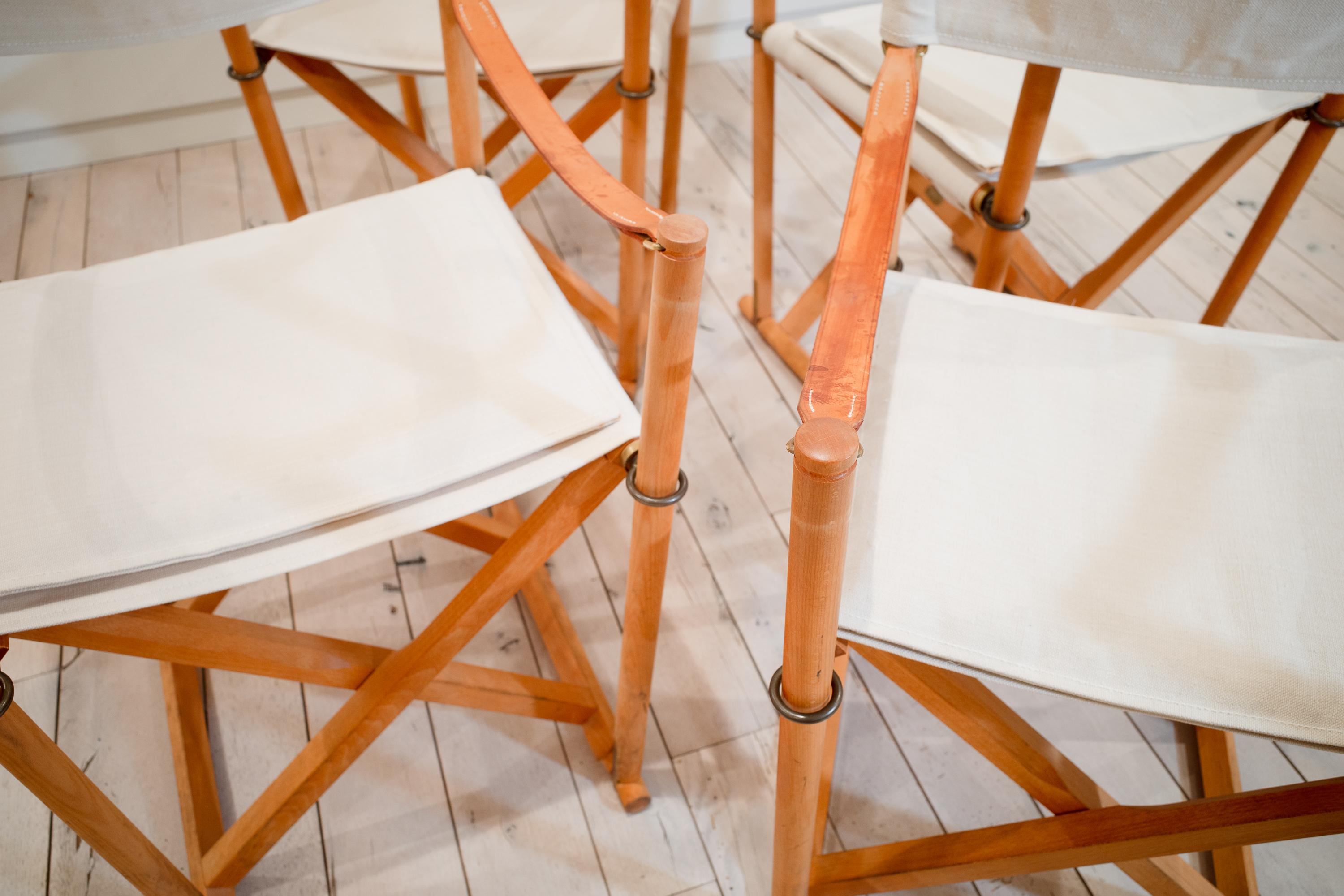Mk-16 Folding Safari Chairs by Mogens Koch (Denmark) For Sale 6