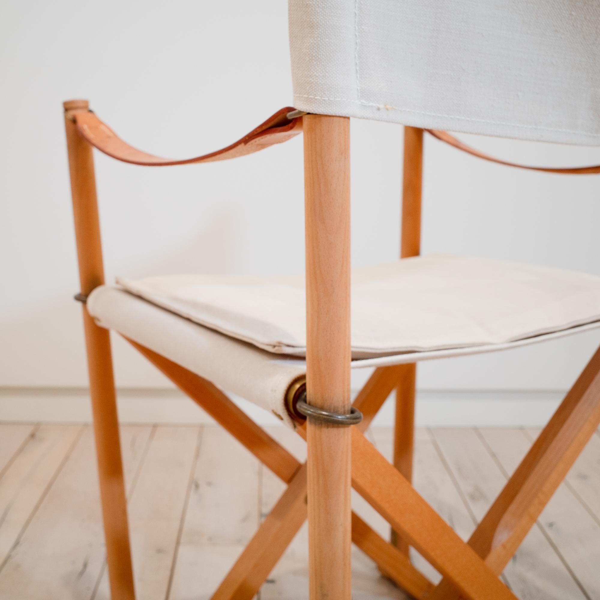 Mk-16 Folding Safari Chairs by Mogens Koch (Denmark) For Sale 1