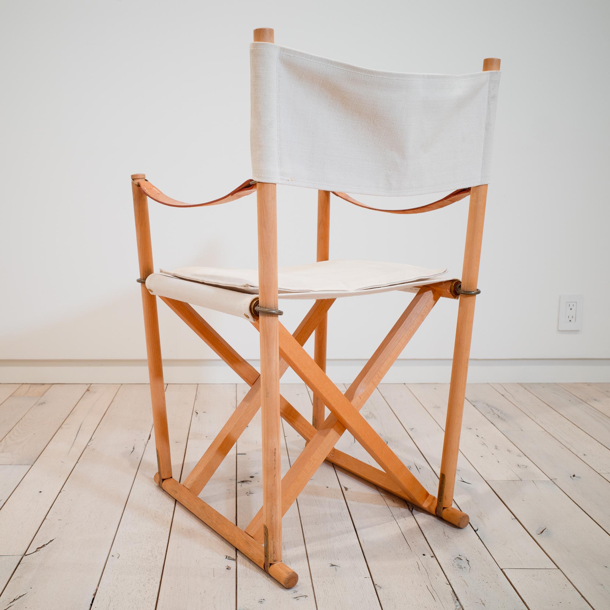 Mk-16 Folding Safari Chairs by Mogens Koch (Denmark) For Sale 2