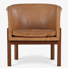 MK 51 - 'Fireplace Chair' in mahogany by Mogens Koch