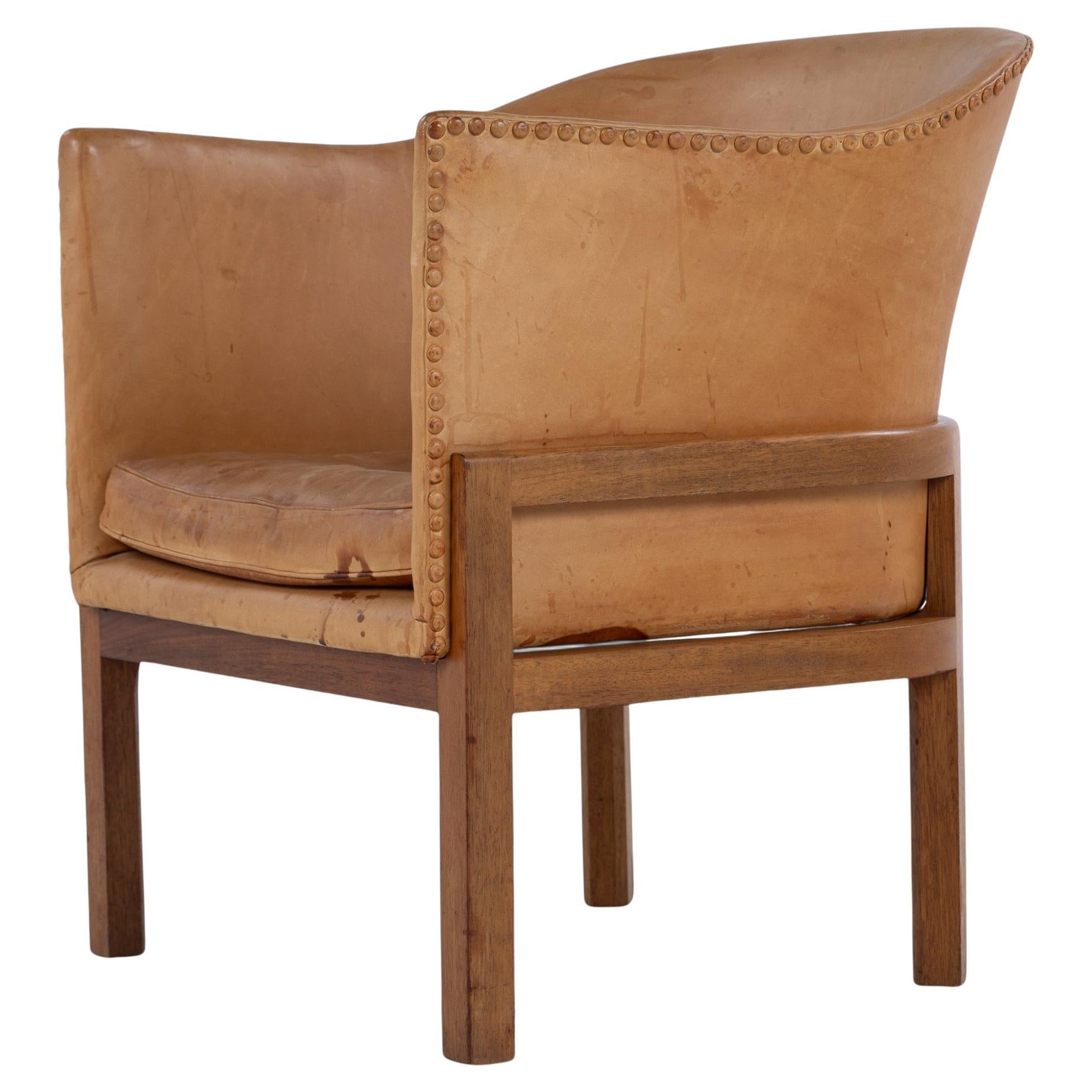 MK 51 - 'Fireplace Chair' in mahogany by Mogens Koch