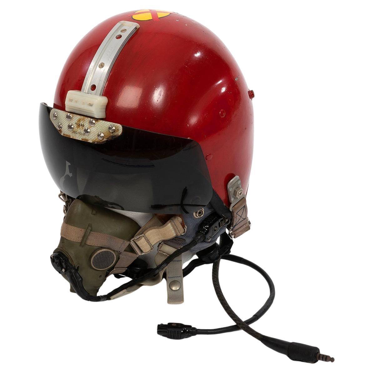 Mk1A Pilotenhelm RAF 'Bone Dome' 1971 Squadron Leader, Ausgabe 1950er Jahre.