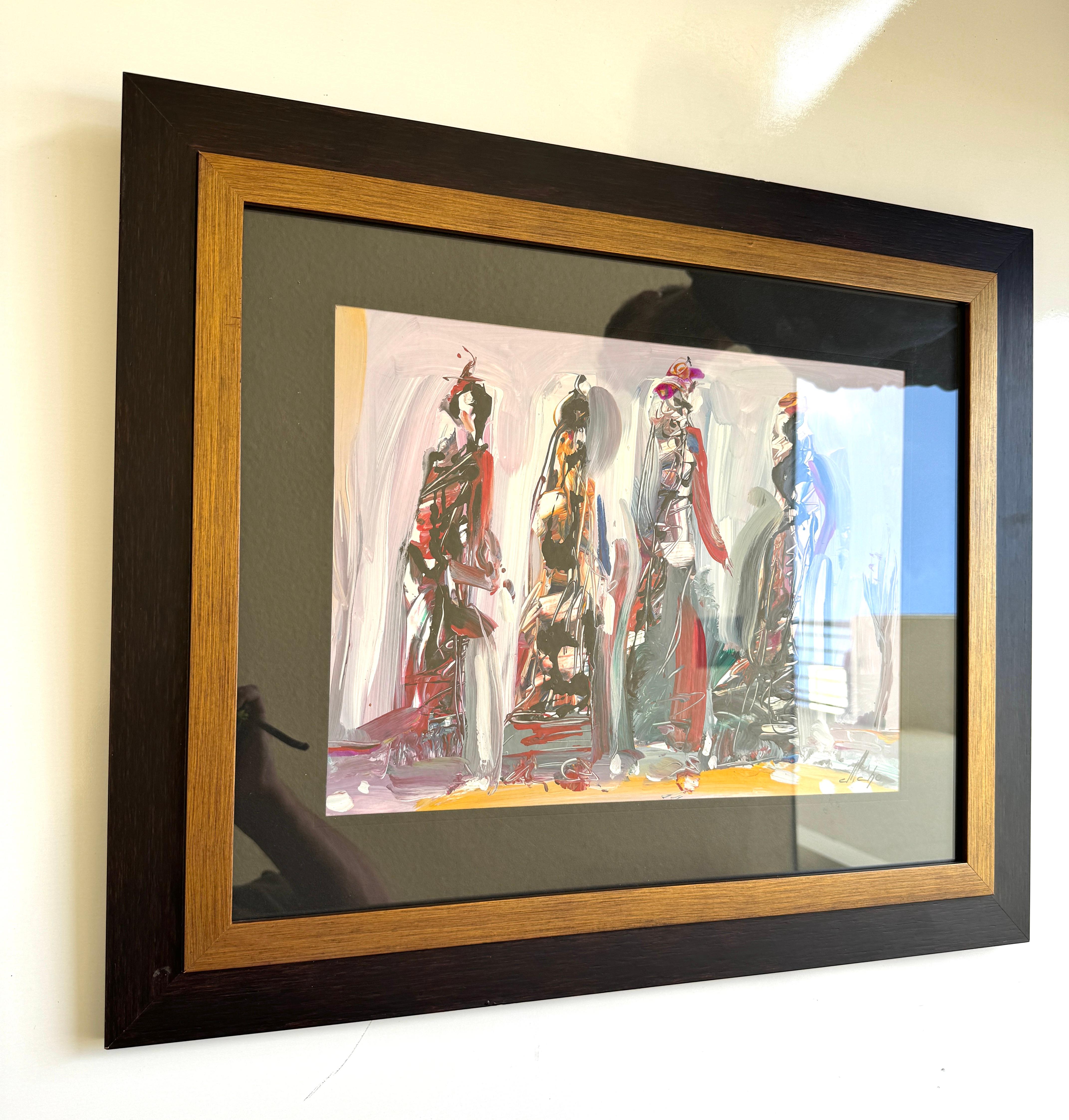 Artist: Mkrtich Sarkisyan (Mcho)
Work: Original Painting, Handmade Artwork, One of a Kind 
Medium: Acrylic on Paper 
Year: 2023
Style: Abstract Art
Title: My Story
Size: 12