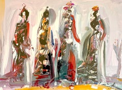 Mi Historia, Pintura Original Abstracta, Papel Acrílico, Enmarcada