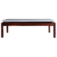 M.L. Magalhães Brazil Rosewood & Marble Coffee Table, circa 1960