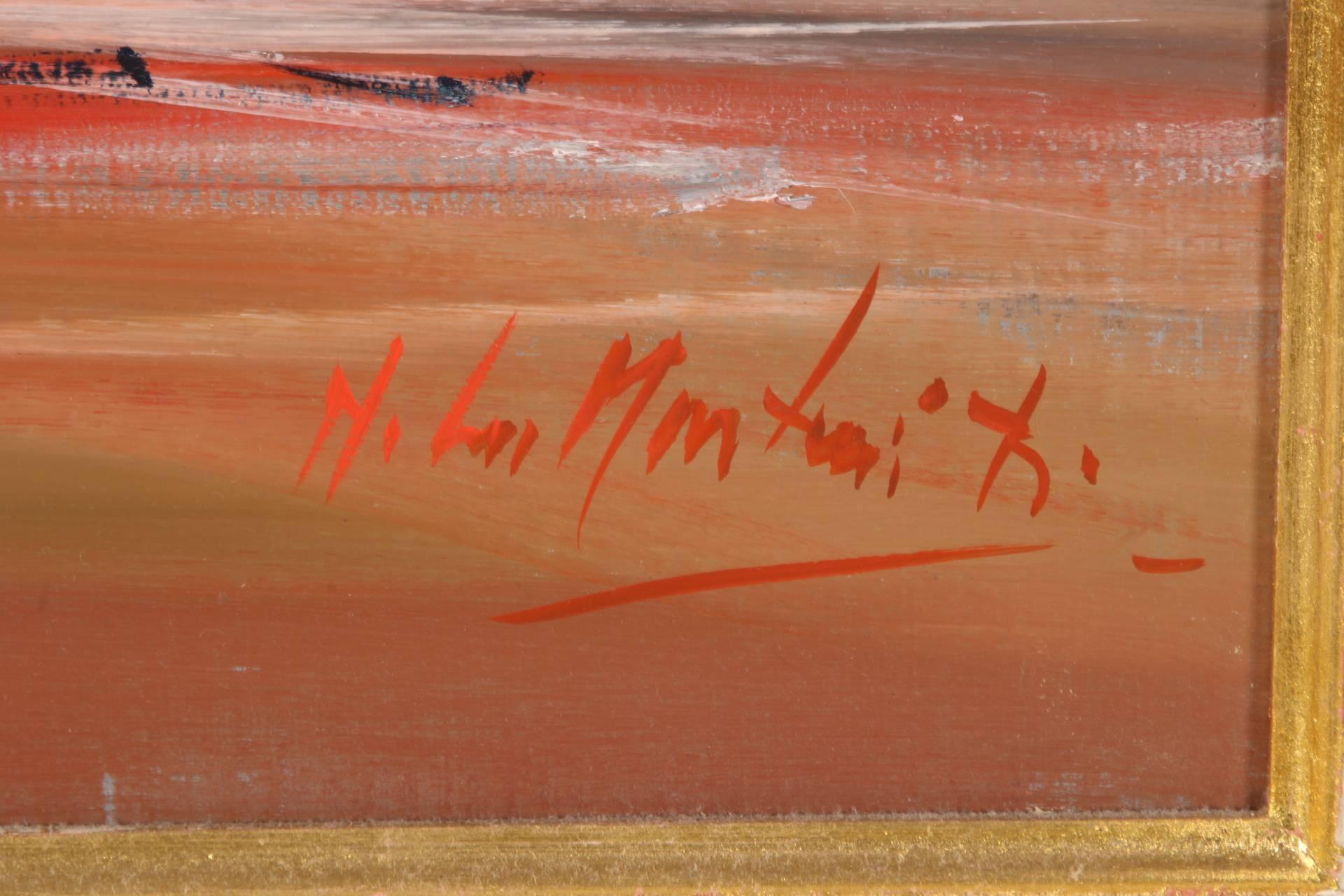 M.L. Monteith, Signed Modern Oil on Panel, Scene from Verdi's Opera 