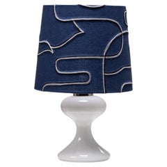 Skulpturale Glastischlampe „ML1“ mit Lampenschirm von Ingo Maurer, 1970er Jahre