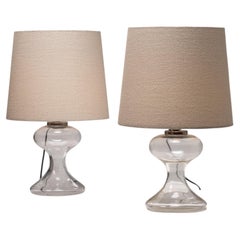 ‘ML1’ Sculptural Glass Table Lamp with Shade by Ingo Maurer, 1970s, Set of 2