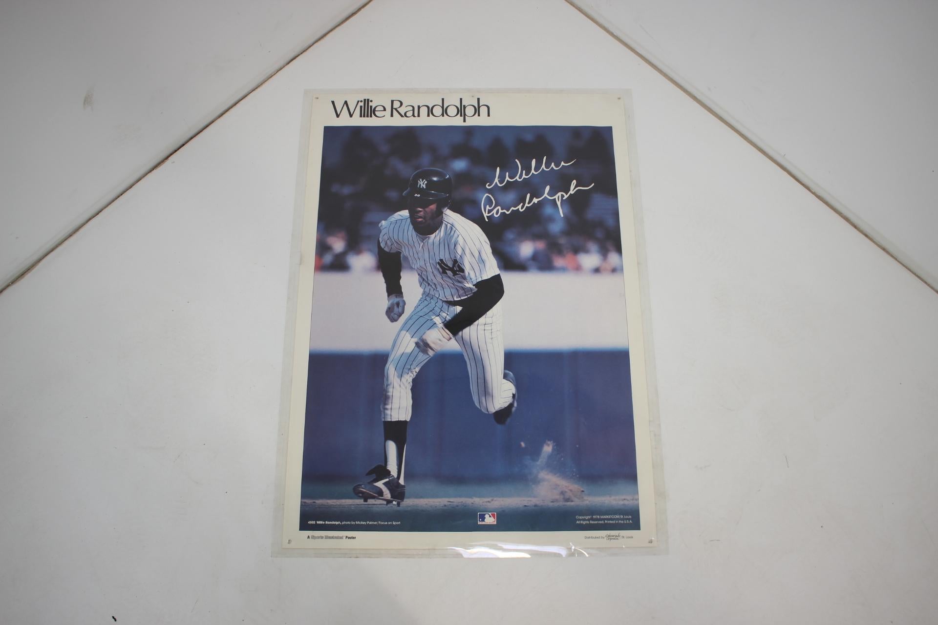 Mid-Century Modern MLB Poster Willie Randolph, 1978, United States of America For Sale