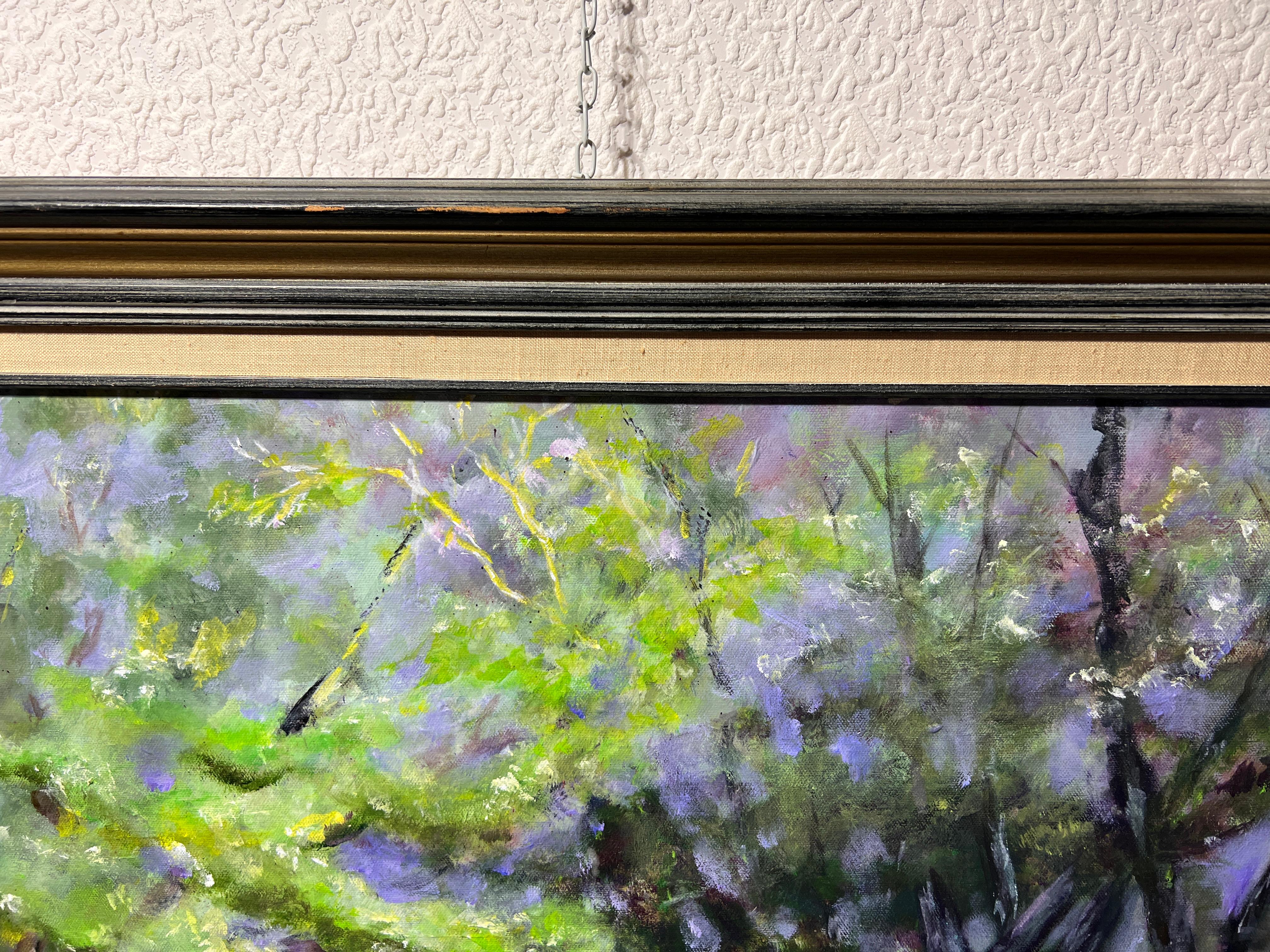 Jeanne M.Leeber Pittura ad olio originale su tela, Paesaggio 