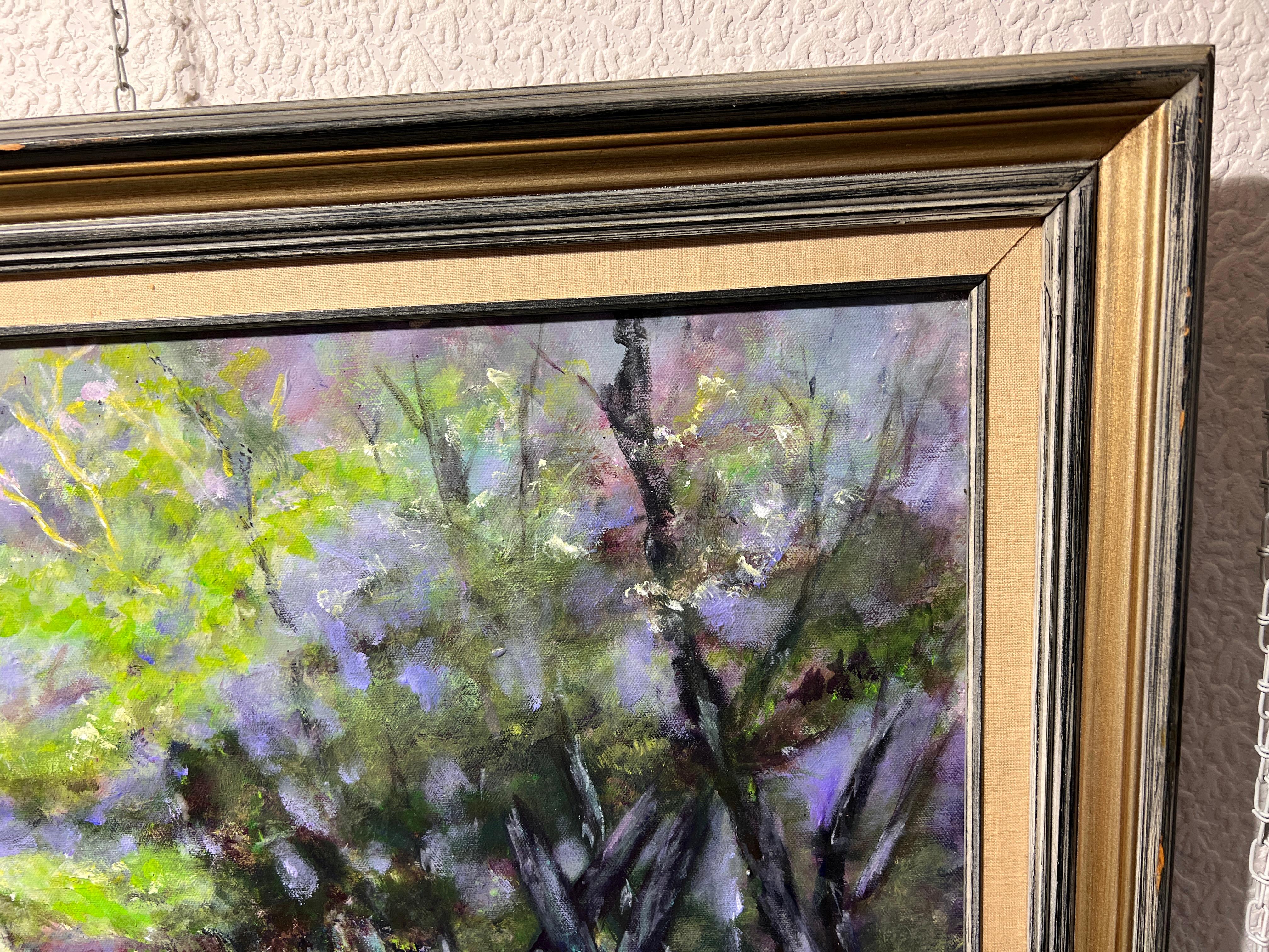 Jeanne M.Leeber Pittura ad olio originale su tela, Paesaggio 