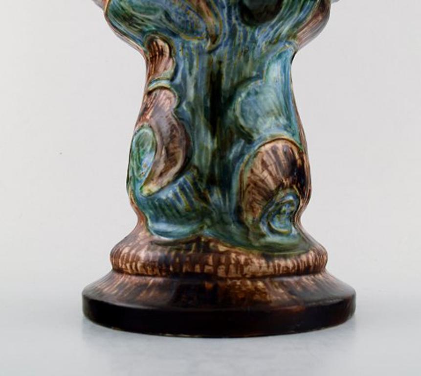 Early 20th Century Møller & Bøgely, Art Nouveau Large Ceramic Vase of Glazed Ceramics, circa 1920s For Sale