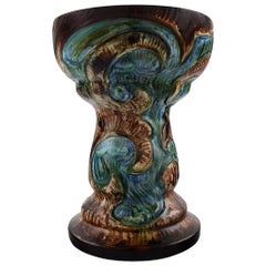 Møller & Bøgely, Jugendstil-Vase aus glasierter Keramik, ca. 1920er Jahre