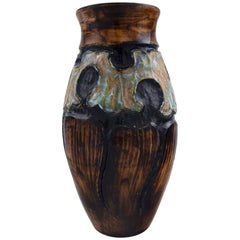 Møller & Bøgely, Art Nouveau Large Ceramic Vase of Glazed Ceramics