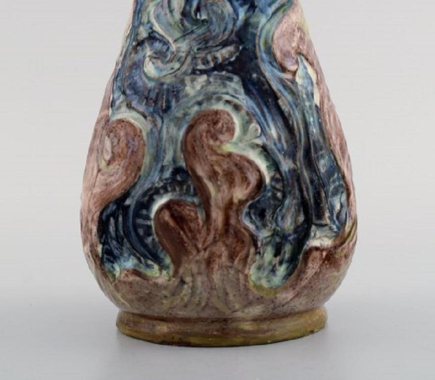 Møller & Bøgely, Art Nouveau Vase in Glazed Ceramics, 1917-1920 1