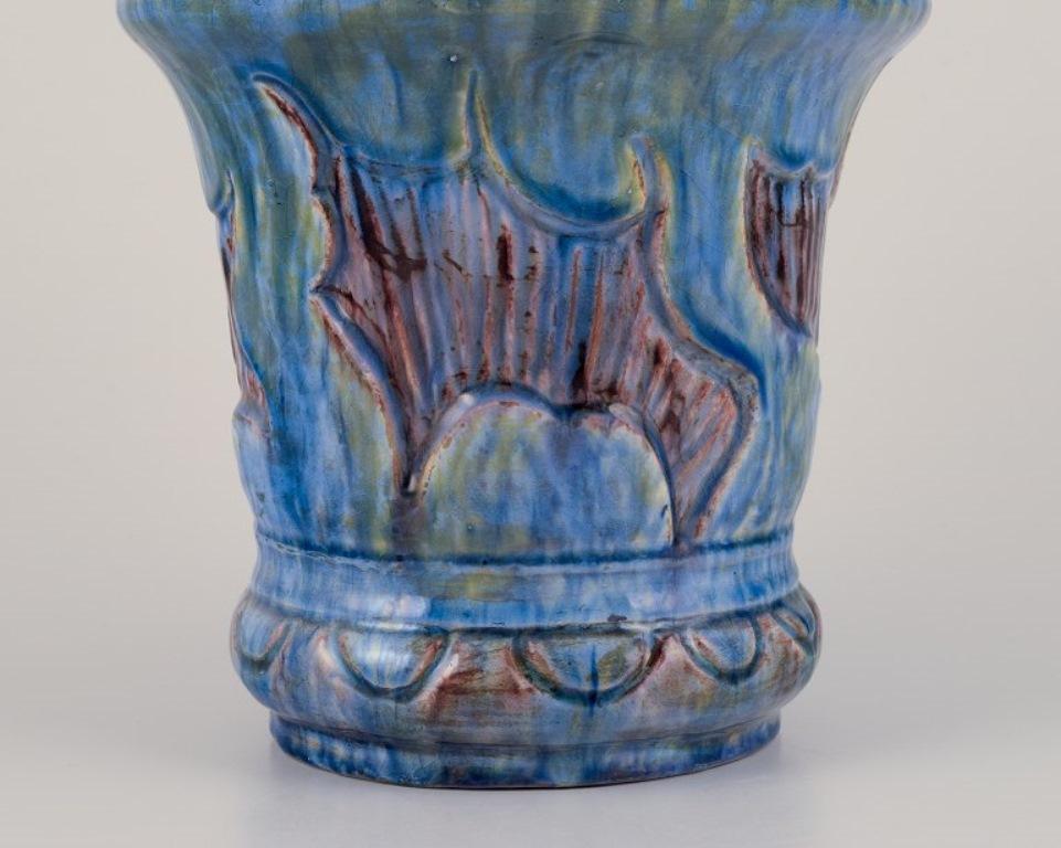 Early 20th Century Møller & Bøgely, Denmark. Art Nouveau ceramic vase in the style of Bindesbøll For Sale