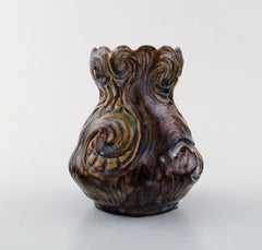 Møller & Bøgely, Denmark, Art Nouveau Pottery Vase of Glazed Ceramics