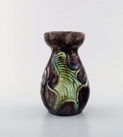 Møller & Bøgely, Denmark, Art Nouveau Pottery Vase of Glazed Ceramics