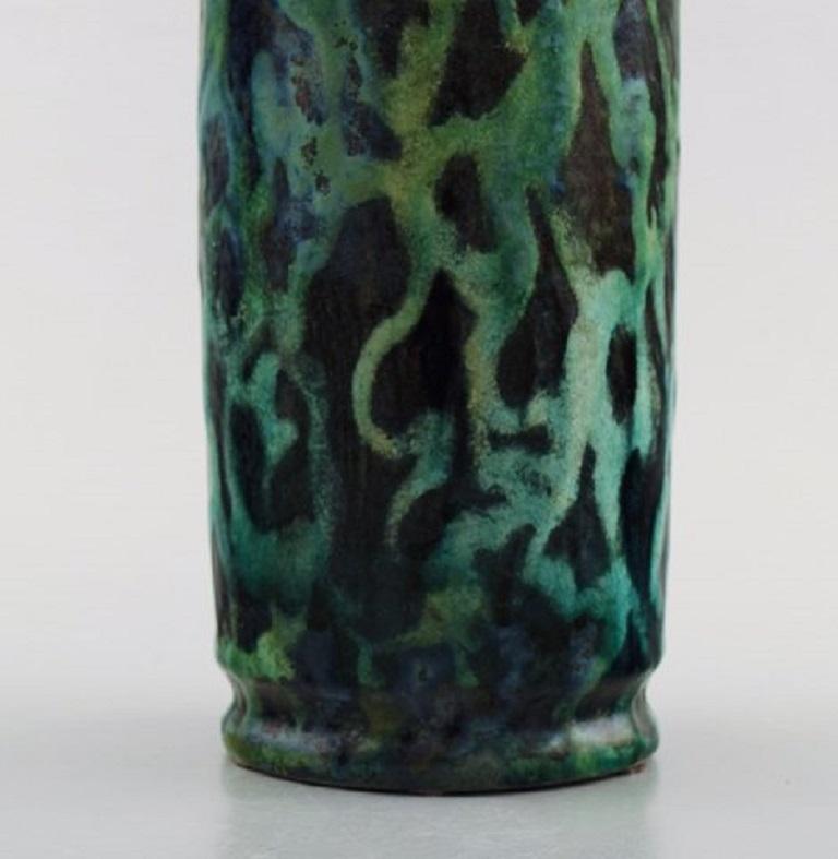 Early 20th Century Møller & Bøgely, Denmark, Art Nouveau Vase in Glazed Ceramics, 1917-1920 For Sale