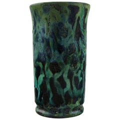 Møller & Bøgely, Denmark, Art Nouveau Vase in Glazed Ceramics, 1917-1920