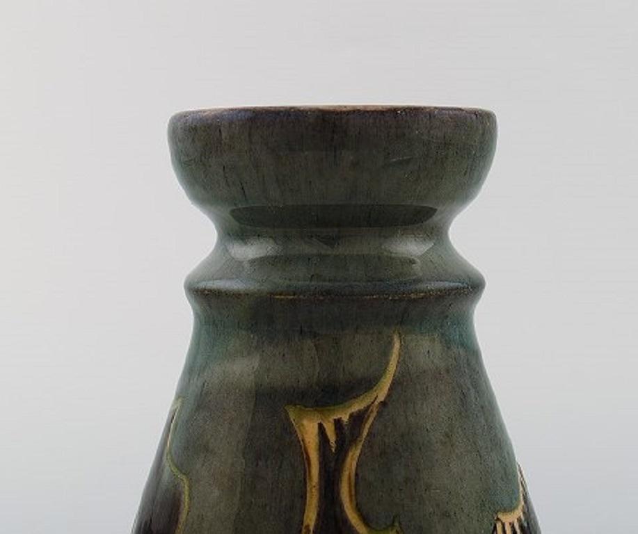 Møller & Bøgely, Denmark, Art Nouveau Vase in Glazed Ceramics, circa 1920 In Good Condition For Sale In Copenhagen, DK
