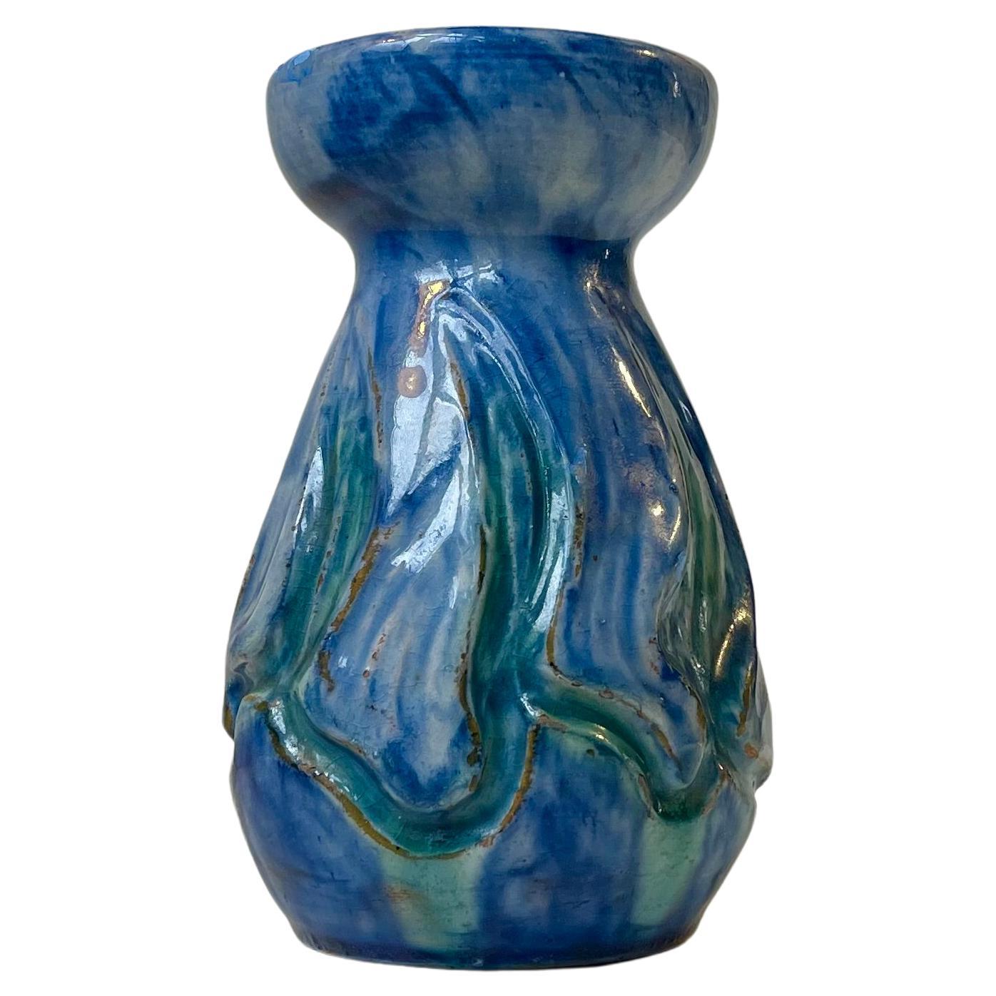 Møller & Bøgely, Danimarca, Vaso in ceramica Art Nouveau smaltato