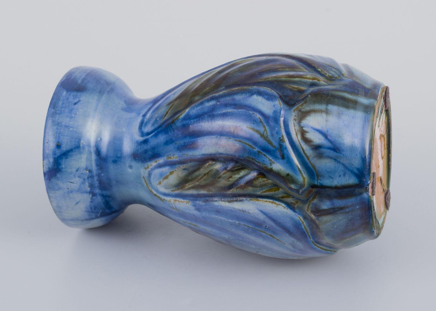 Danois Møller & Bøgely. Unique vase Art Nouveau en céramique émaillée. 1917-1920. en vente