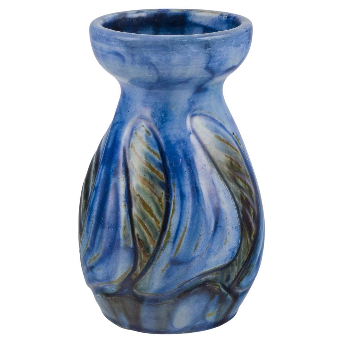 Møller & Bøgely. Unique vase Art Nouveau en céramique émaillée. 1917-1920.