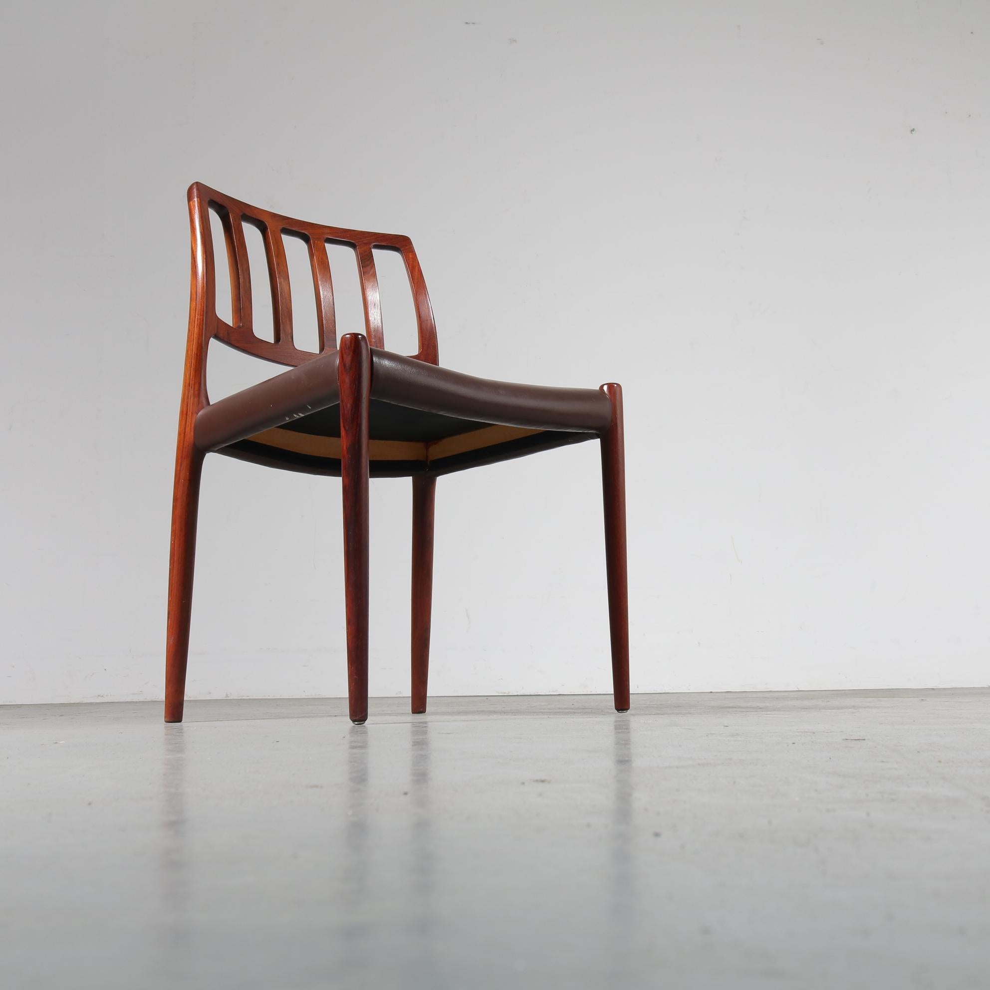 Møller “Model 83” Dining Chairs, Denmark, 1960 4