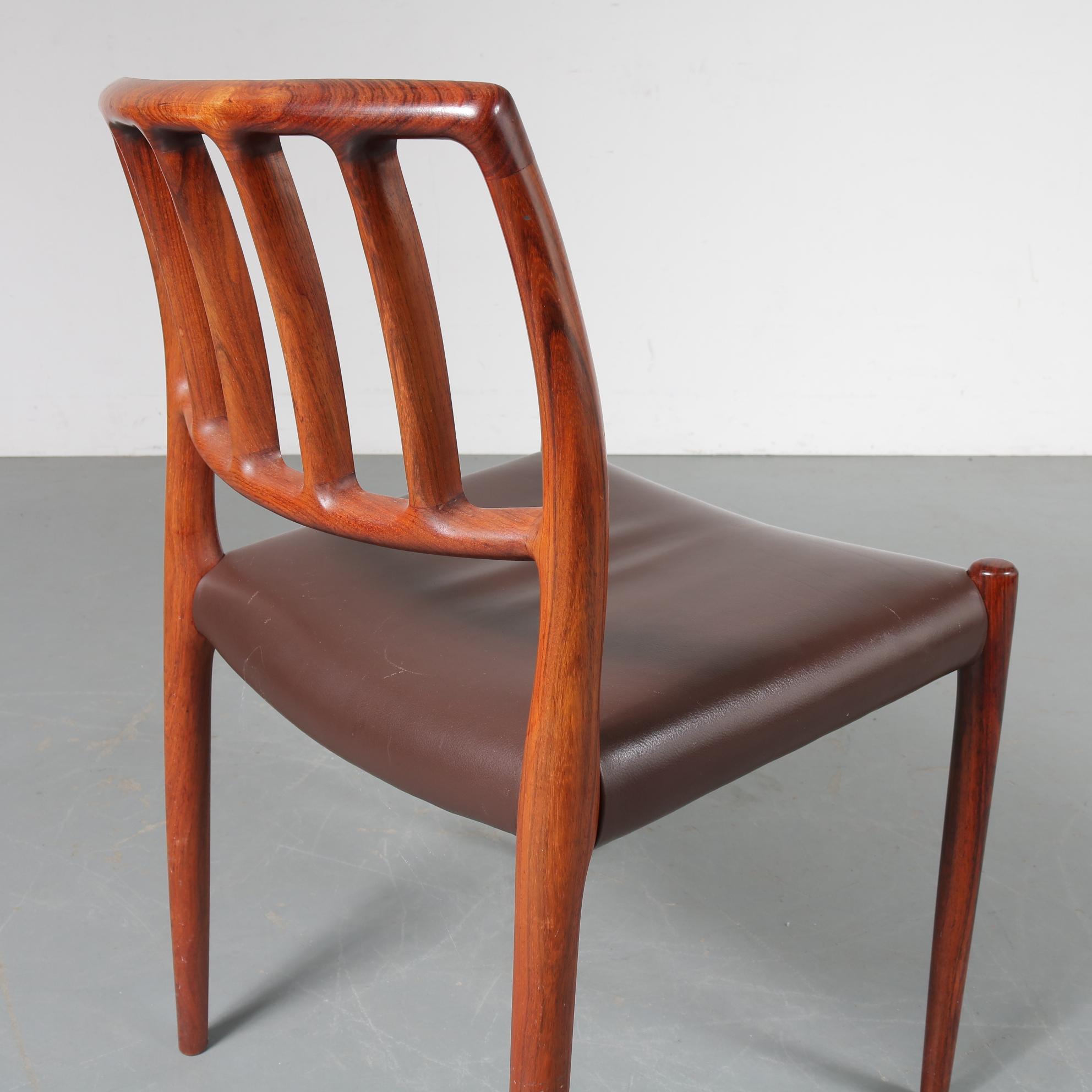 Møller “Model 83” Dining Chairs, Denmark, 1960 8