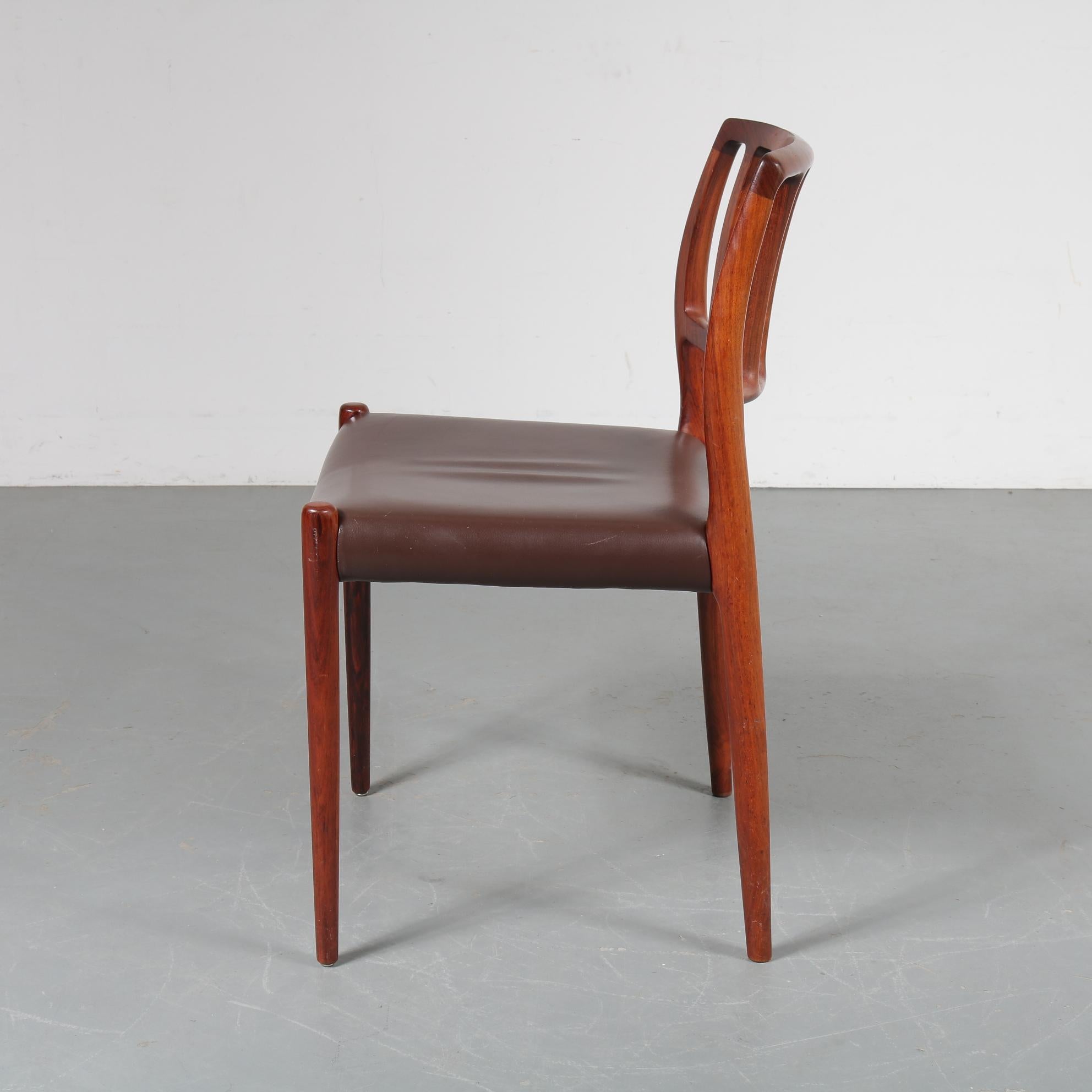Møller “Model 83” Dining Chairs, Denmark, 1960 2