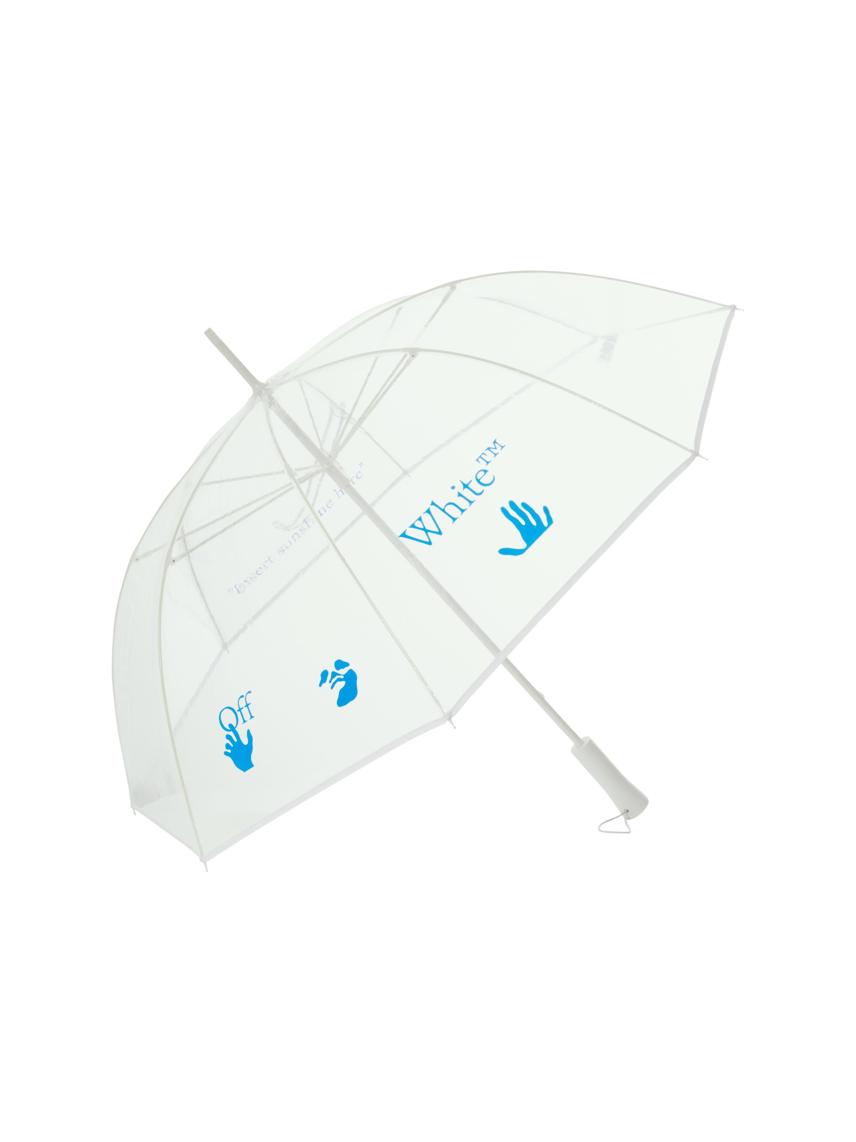 Off-White Mlong See Thru Umbrella Transparent White Blue For Sale