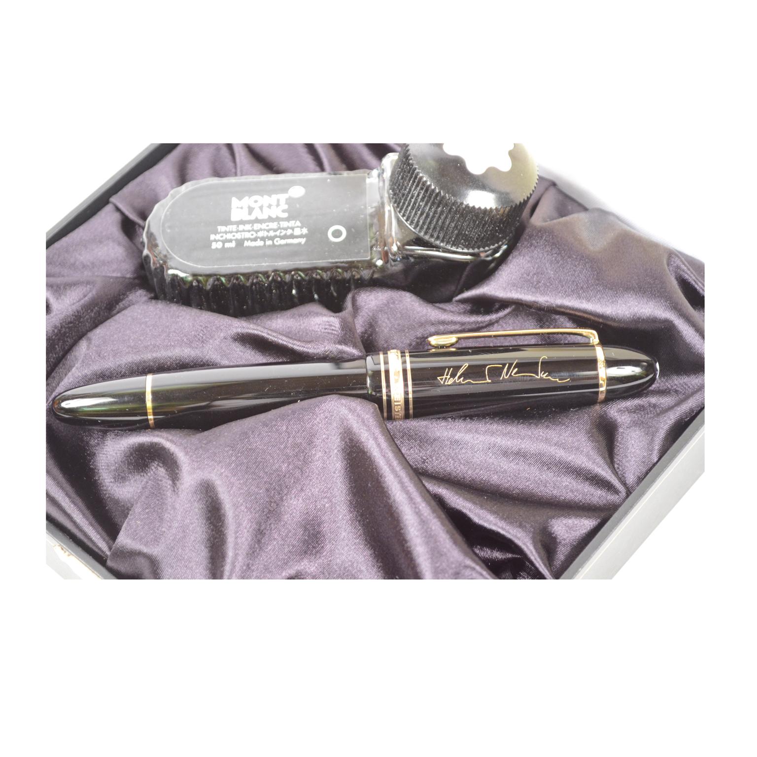 Mm Mont Blanc Meisterstuck 149 Signed by Helmut Newton In Excellent Condition In Milan, IT