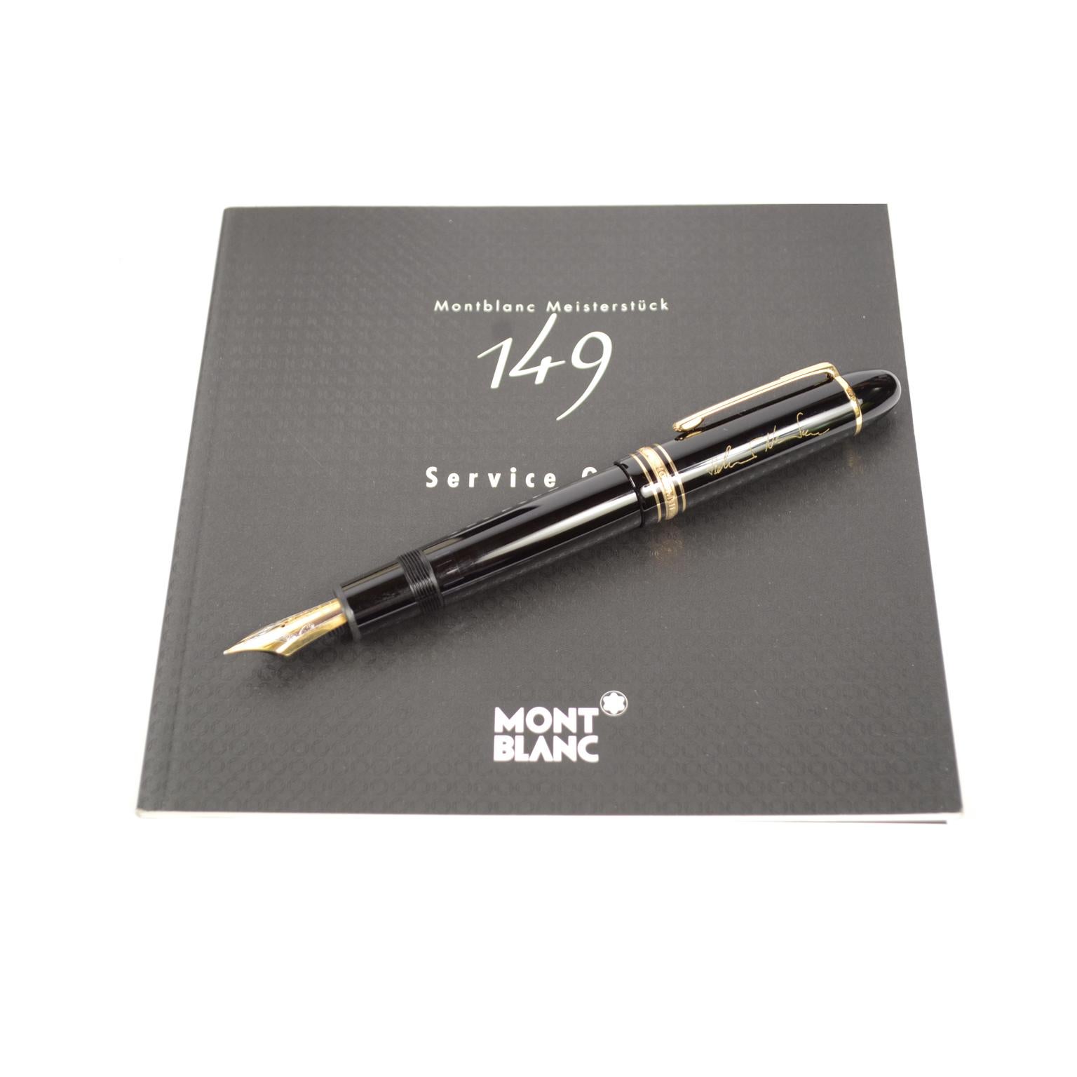 Late 20th Century Mm Mont Blanc Meisterstuck 149 Signed by Helmut Newton