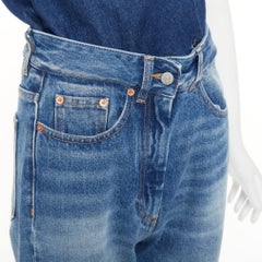 MM6 MAISON MARGIELA 2021 Runway Denim Salopette wrap flared jumpsuit IT40 S