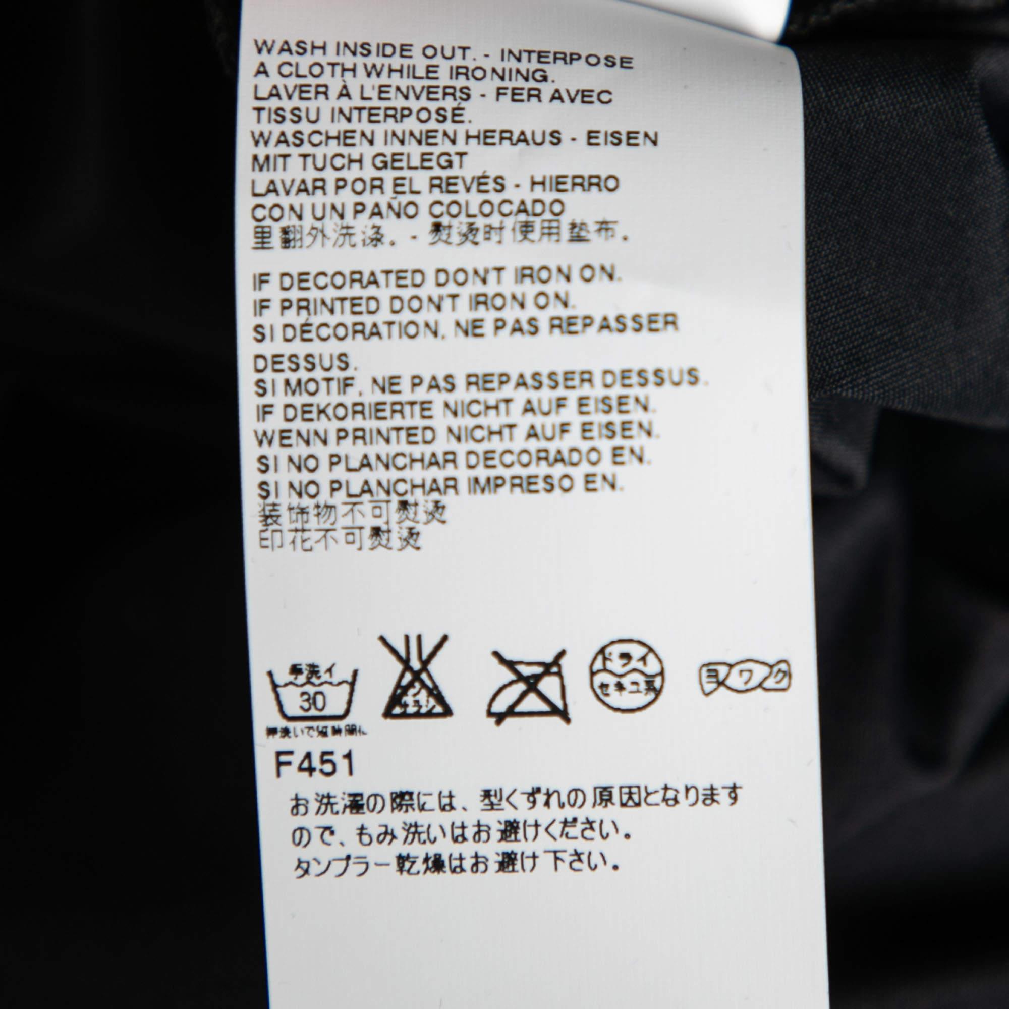 MM6 Maison Margiela - Body a manica lunga in jersey nero con dettaglio overlay M. I. in vendita 2