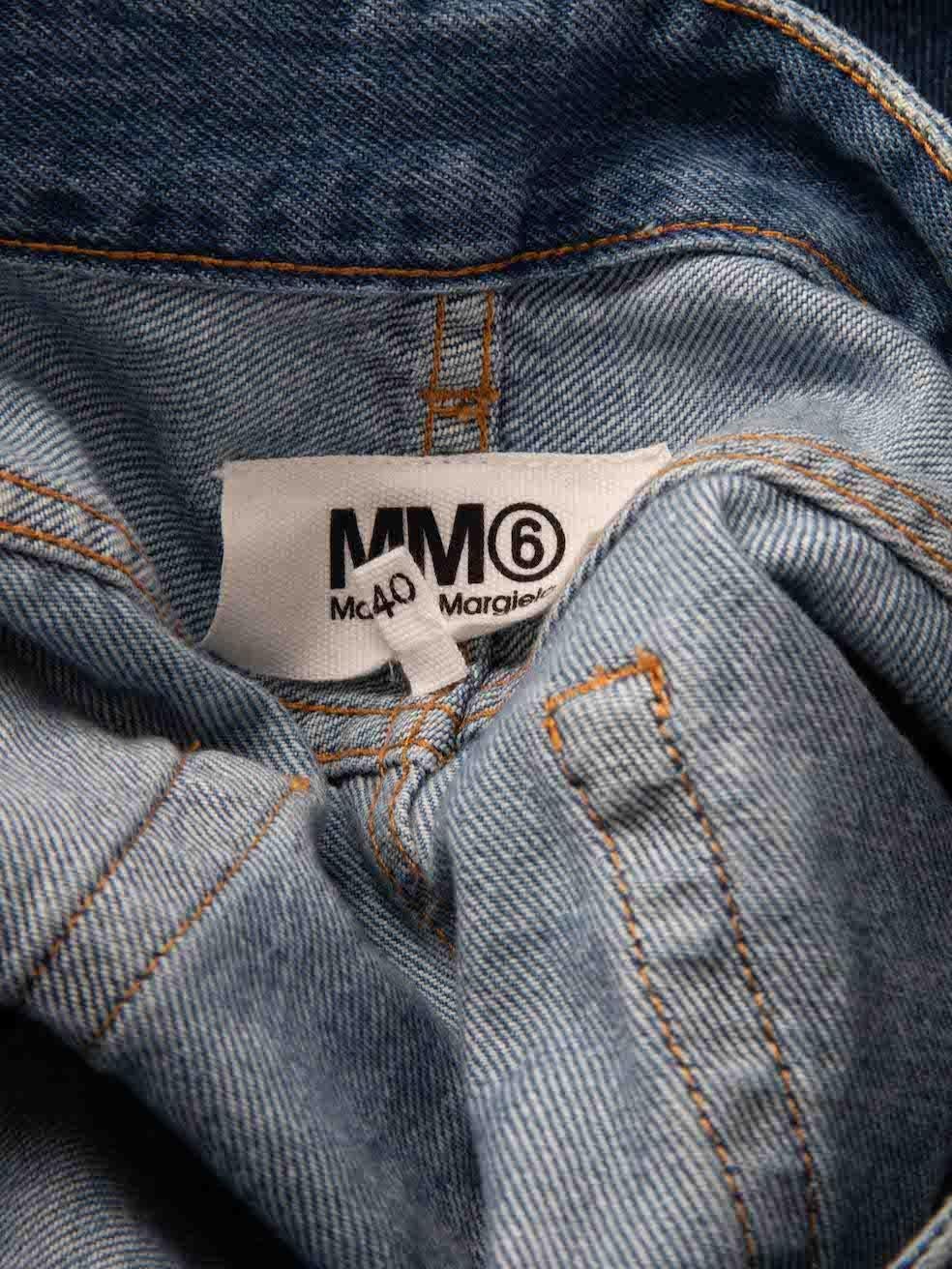 Women's MM6 Maison Margiela Blue Denim Drop Crotch Loose Fit Jeans Size S