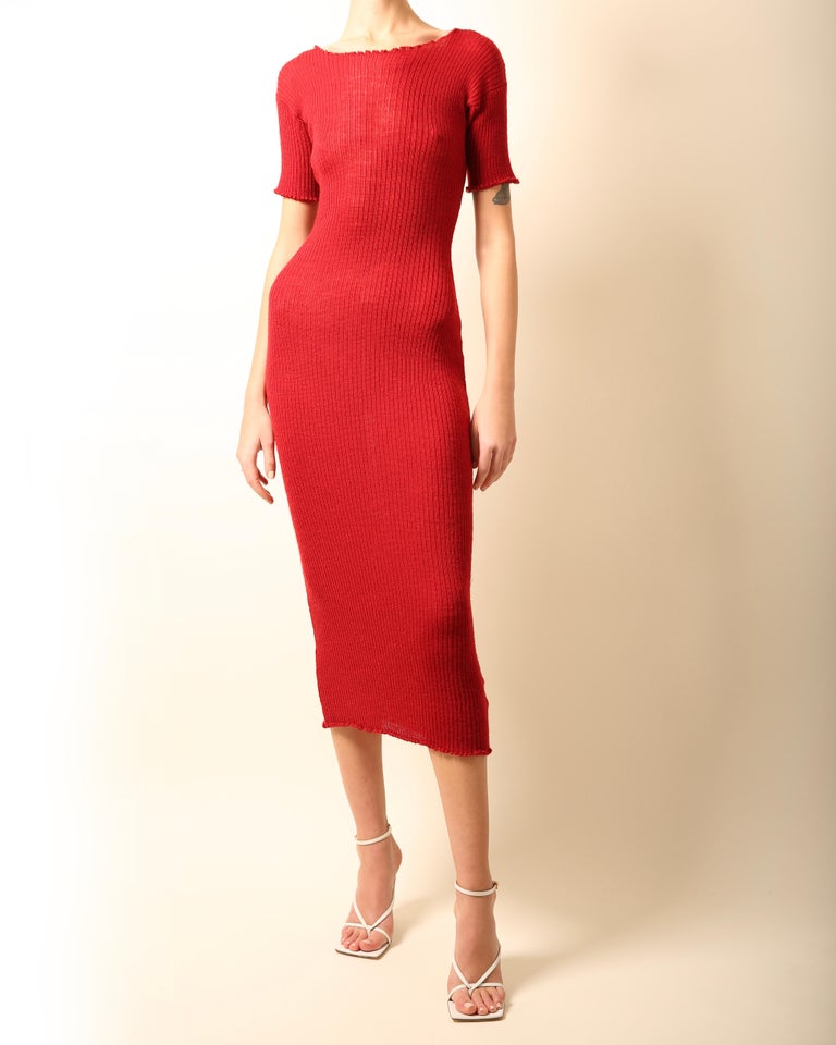 ワンピース Mm6 Maison Margiela Wool Midi Dress Maison Margiela Wool-Cotton Bow Midi-Dress | Saks Fifth Avenue