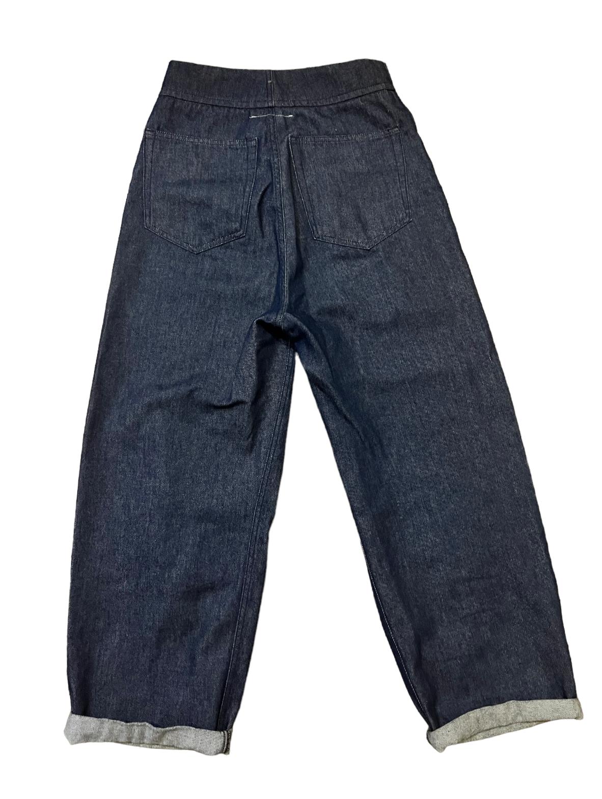 Women's MM6 Maison Margiela Dark Blue Denim Jeans Pants, Size 40